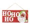 12.5" Black Santa HO HO HO Holiday Sign - Vintage Christmas Décor